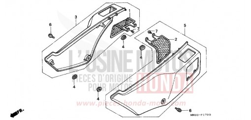 COUVERCLE LATERAL NX650L de 1990